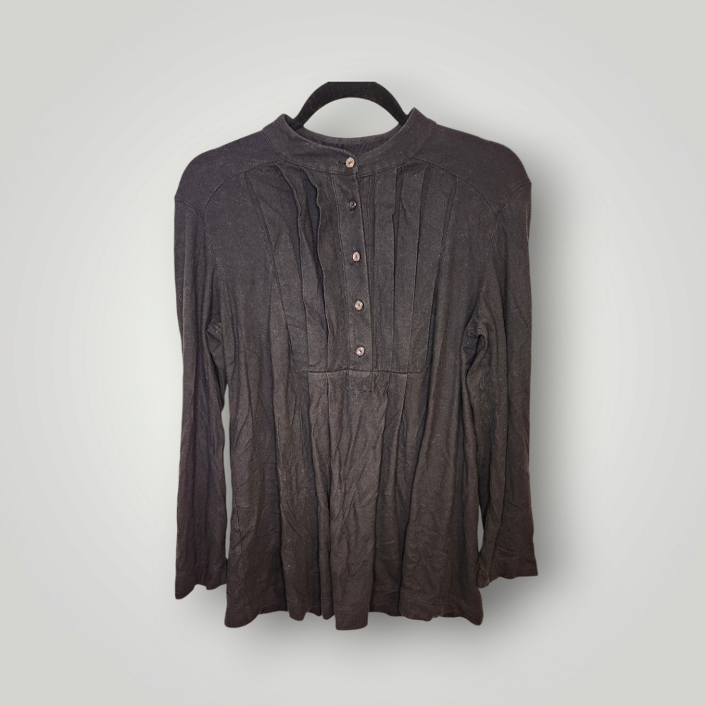 J.jill black long sleeve flowy sleeveless top Small